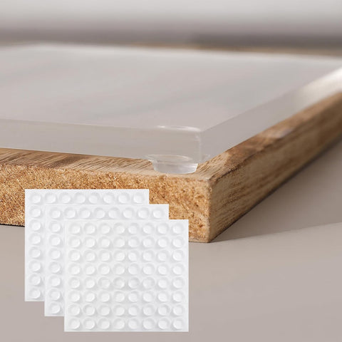 Cabinet Door Bumpers 192 Pcs Self Adhesive Sound Dampening Bumpers Pads, Clear Round Rubber Feet for Surface Protection and Furniture Noise Reduction, Drawers, Cupboard, Picture Frames, Door