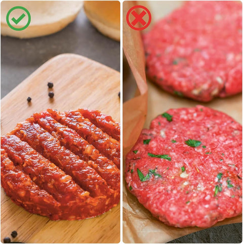 Hamburger Press Patty Maker, 4.6 in Food Grade Aluminum Burger Press, Non-Stick, with 100 Pcs Wax Paper, for Grilling and Cooking