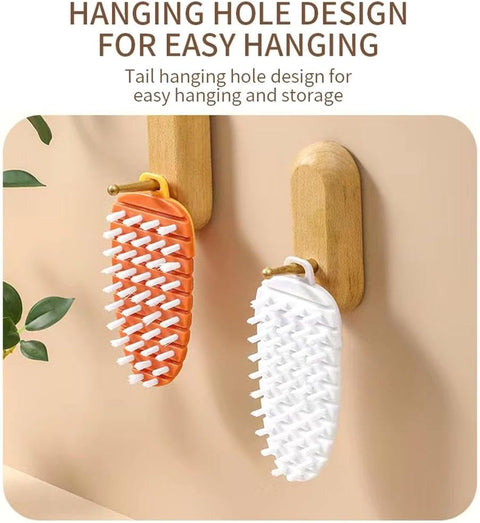 Vegetable Brush,Potato Brush Cleaning Brush,Multiple Fruit Vegetable Cleaning Brush,Vegetable Brush Scrubber for All Kinds Fruits Vegetables (Orange)