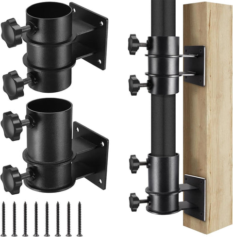 Umbrella Clamp Deck Umbrella Mount Bracket 2PCS Umbrella Clamp I Patio Umbrella Holder,Umbrella Clamp Mount for Deck Railing Heavy Duty Umbrella Clamp,Patio Umbrella Stand for Balcony,Courtyard