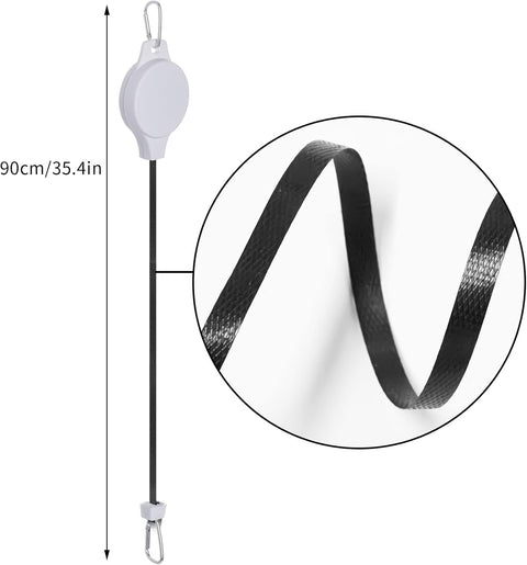 2 Pack Plant Pulley Retractable Hanger Adjustable Height Wheel for Hanging Plants Heavy Duty Indoor Outdoor Plant Hanger for Garden (2)