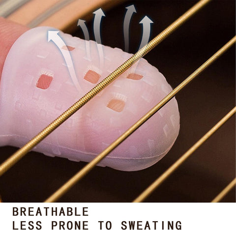 Silicone Guitar Finger Guards 20pcs Fingertip Protectors Covers Caps for Stringed Instruments Like Guitar Ukulele Bass, Sewing and Embroidery