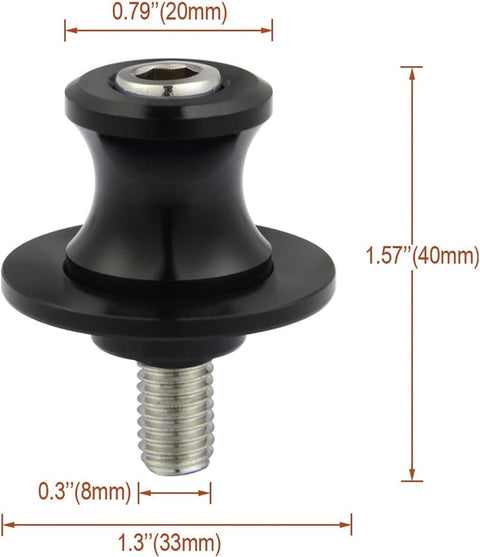 2 PCS Swing Arm Spool, 8/10mm Motorcycle CNC Rear Stand, Swing Arm Spool Sliders Stand Swing arm Bobbins Compatible for Ducati Triumph Honda Kawasaki BMW Suzuki (8MM)
