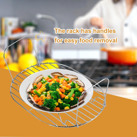 Steam and Roast Rack Compatible with Ninja Foodi Possible Cooker Pro 8.5 Qt MC1000 MC1001 MC1010 Series, Stainless Steel Possible Steamer Cooker Accessories for Slow Cooker Crock Pot