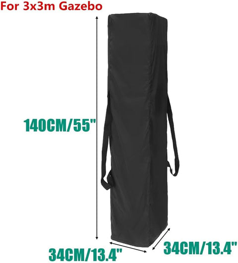 Canopy Tent Storage Bag Waterproof UV Resistant 55 Inch Extra Large Duffel Bag for Travel Camping Sports Equipment Storage, Outdoor Tent Replacement Storage Bag for Courtyard Backyard Garden Black