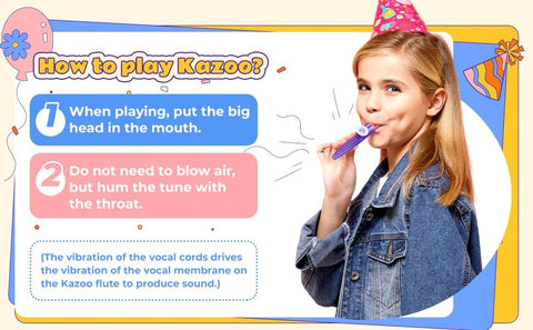 24 Pieces Plastic Kazoos Multi Colors Kazoo Musical Instruments Great Gift for Music Lovers Good Companion for Guitar, Ukulele, Violin, Piano Keyboard