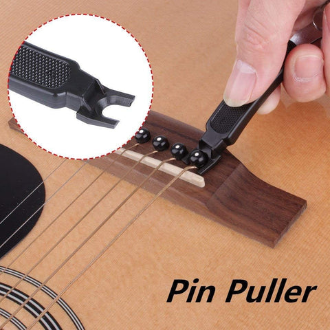 Professional Guitar String Winder Cutter and Bridge Pin Puller, Guitar Repair Tool Functional 3 in 1 (Black)
