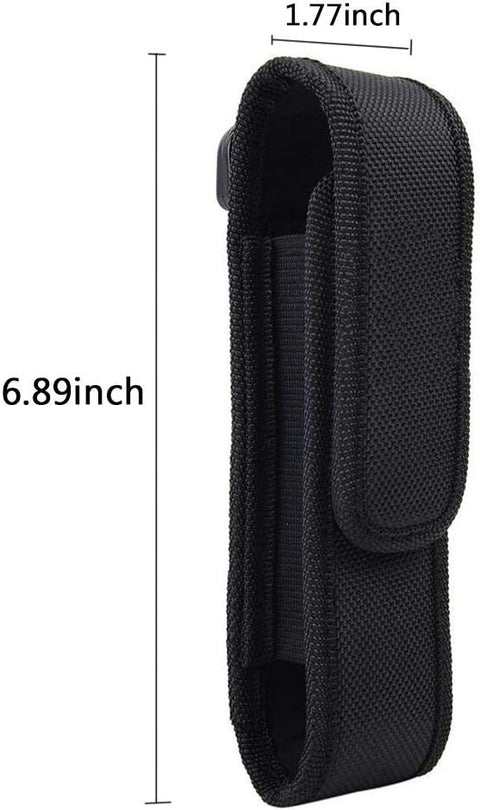 2 Pcs Flashlight Holster Pouch Holder Flash Light Belt Carry Case for 5"-7" Tactical with Stretch Capability