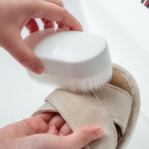 Laundry Scrub Brush, Brush Cleaning Shoe Household Clothes Shoes Scrubbing Detachable White Plastic for Countertops Bathtubs
