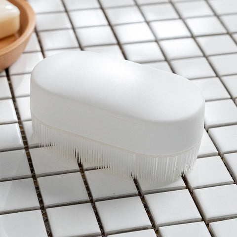 Laundry Scrub Brush, Brush Cleaning Shoe Household Clothes Shoes Scrubbing Detachable White Plastic for Countertops Bathtubs