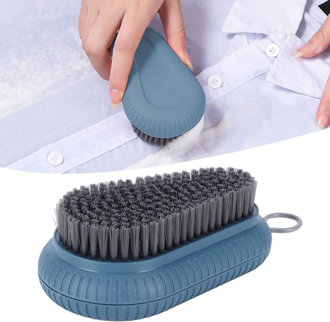 Shower Cleaner Brush, Soft Bristle Cleaning Brush Bath Scrubber for Laundry Stains Clothes Shoe Household Tools Blue