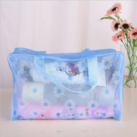 Clear Cosmetics Bag, PVC Zippered Toiletry Carry Pouch Waterproof Makeup Bag Travel Bags Organizer Case for Vacation(yellow)