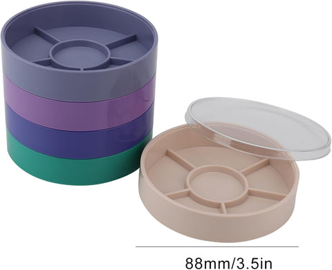 5 Layer Watch Parts Storage Box, Plastic Tray Watchmaker Repair Tool Container for Screw Component Movement Hardware Part (Round)  Redondo