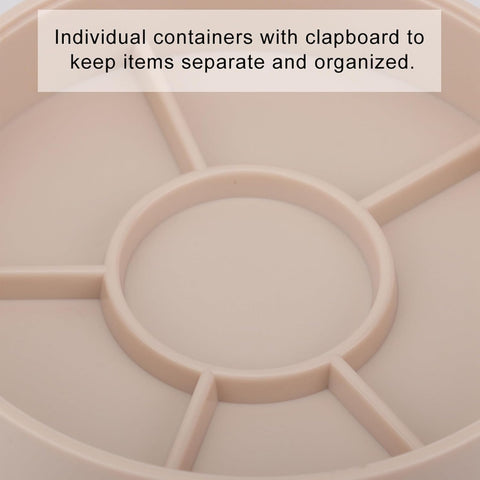 5 Layer Watch Parts Storage Box, Plastic Tray Watchmaker Repair Tool Container for Screw Component Movement Hardware Part (Round)  Redondo
