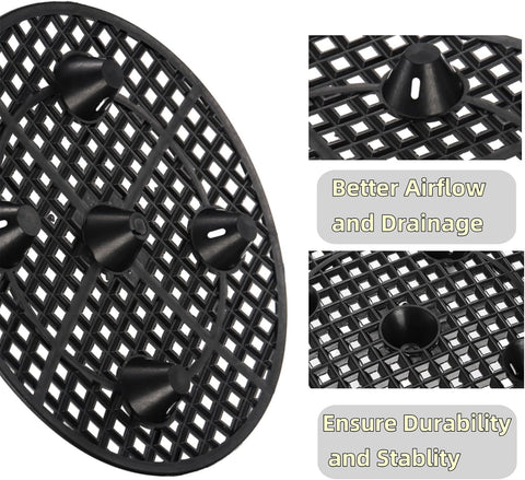 15 PCS Plant Level Pot Elevator, 12 inch Plastic Potted Stands, Large Patio Planter Riser Holder, Deck Floor Protector to Prevent Rot Damage, Trivet for Indoor Outdoor Garden