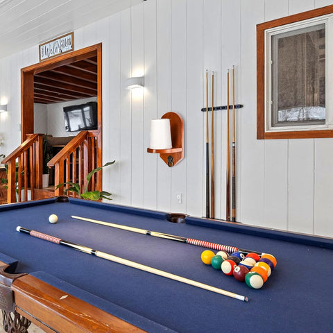 Wall Mounted Cone Chalk Holder, Solid Wood Pool Hand Billiards Table Holder with Beveled Edge and Hardware, Accessories