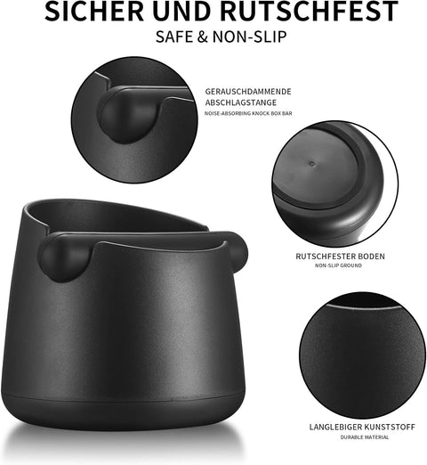 Coffee tap box - coffee drip tray - espresso drip box tap box - barista coffee drip box tap box (with removable metal tap rod and non-slip foot) - accessories for coffee machines