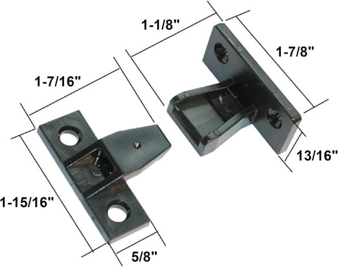 Hafele Keku Push-On Fitting Set - Bracket Connectors for False Front Panels, Cabinet Drawers, & Furniture (Screws Not Included)