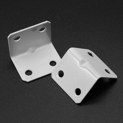 Biaungdo 12 Pcs White Metal Corner Brace, 26 x 26 x 32mm L Shape Shelf Bracket, 90 Degree Right Angle L Brackets Support with Screws for Wood, Shelves, Cabinet, Furniture, 4 Holes