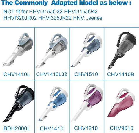 4 Pack Replacement ilter or Black & Decker Power Tools V110 Dustbuster Cordless Vacuum Compatible CHV1410L,CHV9610, CHV1210, CHV1410, CHV1410B, CHV1510, BDH2000L