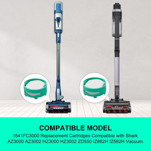or Shark 1541C3000 AZ3002 Stratos Upright Vacuum Replacement O-dor Neu-tralizer Cartridges AZ3000 HZ3000 HZ3002 ZD550, Pro Cordless IZ862H IZ562H Replacement Stick, Teal