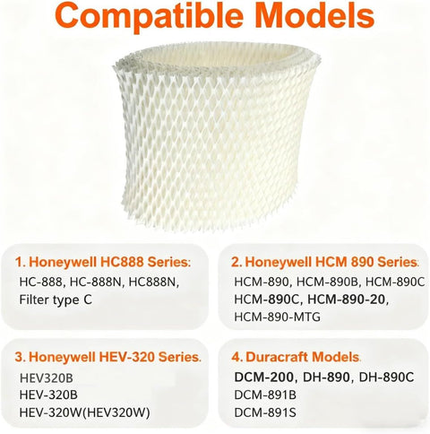 Humidiier ilter C Compatible with Honeywell HC-888N, HC-888, Wicking ilters Replacement Pack o 2