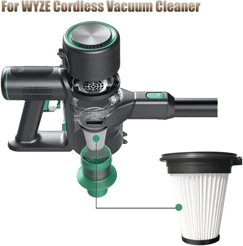 2 Pack Hepa ilter Replacement or Wyze Cordless Vacuum Cleaner Accessories Parts with Cleaning Brush