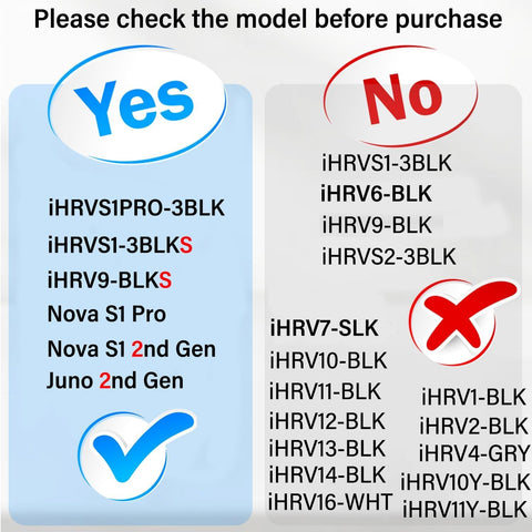 Side Brush or iHome Nova S1 Pro, iHRVS1PRO-3BLK, iHRVS1-3BLKS, iHRV9-BLKS Robotic Vacuum Cleaner Replacement Parts - 6 Pack