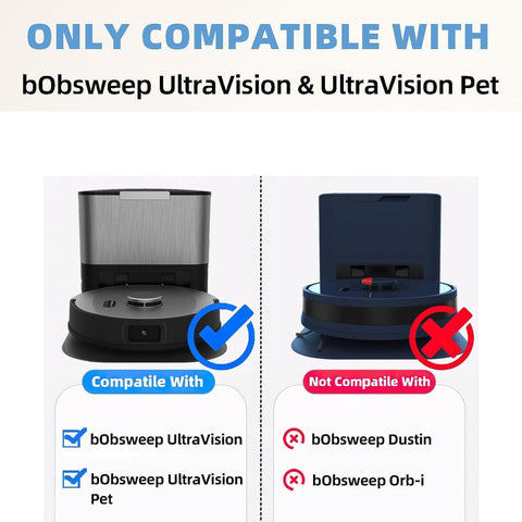 6 Pack Dust Bags or bObsweep UltraVision or UltraVision Pet Sel Empty Robot Vacuum Replacement Accessory Parts