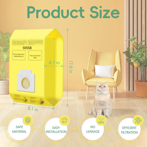 6 Pack Vacuum Cleaner Bags it or Kenmore Canister Type C/Q 5055 50555 50557 50558 and Pana·sonic Type C-5 C-18, 200 Series, 400 Series, 600 Series, 700 Series, 800 Series Vacuum By