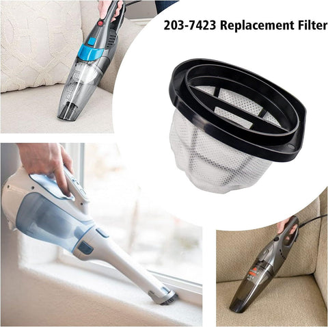 ilters Replacement or Bi-ssell 3-in-1 Stick Vacuum it or Bissell 38B1, 38B1L, 1059 Series Lightweight Stick Vacuum, Compare to Part # 203-7423, 2037423, 4 Pack