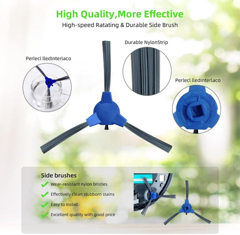 Replacement Parts or euy robovac 11S, 12, 15T, 15C, 25C, 30, 30C, 35C Slim Carpet Robotic Vacuum Cleaner Hepa ilter Pre-ilter Roller Brush Spin Side Brushes Attachment (with Pre-ilter)