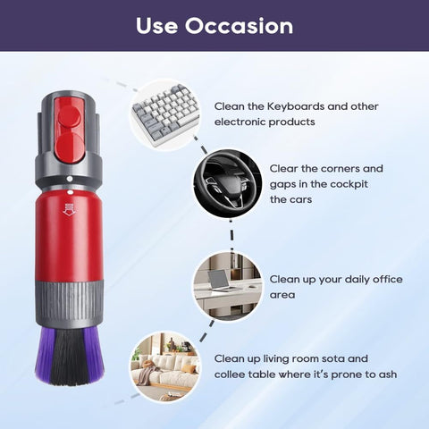 Traceless Scratch-ree Dusting Brush Compatible with Dyson V7 V8 V10 V11 V12 V15 Gen5 detect and Gen5 outsize Vacuum Cleaners, Handy Sel-cleaning Sot Bristles NOT or Digital Slim Series