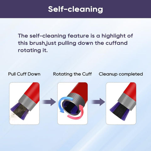 Traceless Scratch-ree Dusting Brush Compatible with Dyson V7 V8 V10 V11 V12 V15 Gen5 detect and Gen5 outsize Vacuum Cleaners, Handy Sel-cleaning Sot Bristles NOT or Digital Slim Series
