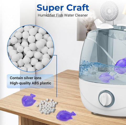 Humidiier Cleaning ish, 6 Pack Humidiier Cleaner or Humidiiers and ish Tanks, Puriies Water, Prevents Hard Water Build-Up, Reduces Scale, Purple