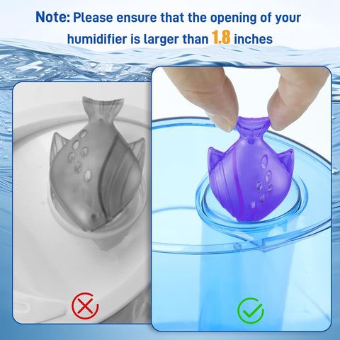 Humidiier Cleaning ish, 6 Pack Humidiier Cleaner or Humidiiers and ish Tanks, Puriies Water, Prevents Hard Water Build-Up, Reduces Scale, Purple
