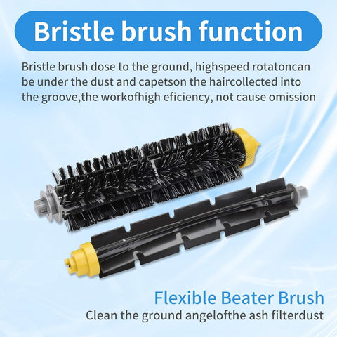 Replacement Parts Kit Bristle lexible Beater Brush & Aero Vac ilter & Side Brush Compatible with iRobot Roomba 600 Series 595 610 614 618 620 630 640 650 660 680 685 690 692 694 695 Vacuum