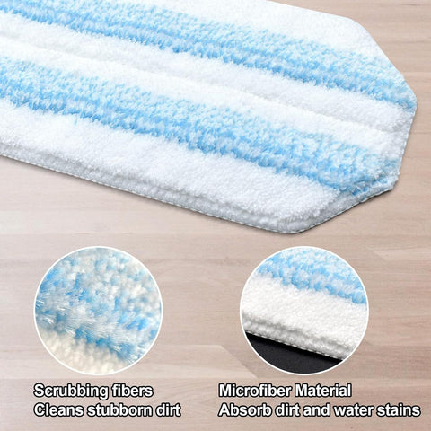 Mop Pads Replacements Compatible with O Cedar H2prO lat Mop System Microiber Mop Replacement Heads or O-Cedar/Vileda H2prO lat loor Mop, Washable & Reusable Pad Reills or Deep Cleaning, 4 Pack