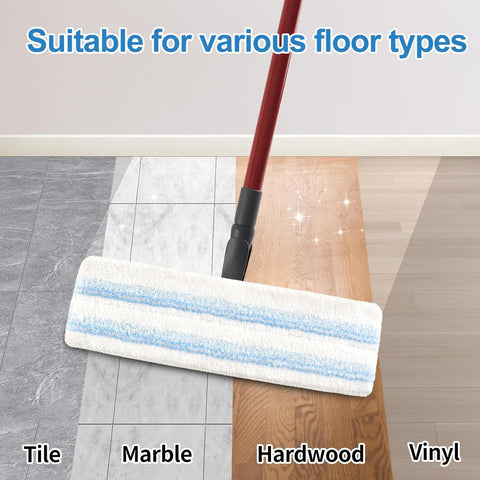 Mop Pads Replacements Compatible with O Cedar H2prO lat Mop System Microiber Mop Replacement Heads or O-Cedar/Vileda H2prO lat loor Mop, Washable & Reusable Pad Reills or Deep Cleaning, 4 Pack