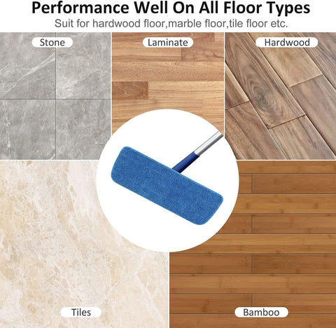 3 Pack Microiber Mop Pads Replacement or Wet/Dry Mop loor Cleaning Reusable Mop Pads Reills or Spray loor Mops Compatible with Bona loor Care System and Any Microiber lat Spray Mop