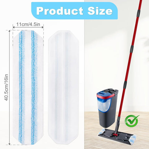 Mop Replacement Pads or OCedar H2prO lat Mop System, 6 Pack Mop Pads or Ocedar H2prO lat Mop, Machine Washable and Reusable Microiber Mop Heads Replacements, Mop Reills Sae on Various loors