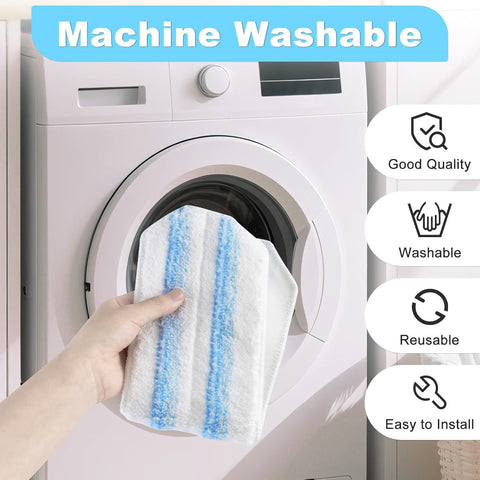 Mop Replacement Pads or OCedar H2prO lat Mop System, 6 Pack Mop Pads or Ocedar H2prO lat Mop, Machine Washable and Reusable Microiber Mop Heads Replacements, Mop Reills Sae on Various loors