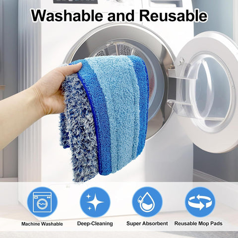 4 Pack Microiber Cleaning Pad or Bona Mop Sae or Hardwood & Hard Surace loors Dry Wet loor Cleaning - Includes 2 Microiber Cleaning Pad and 2 Dusting Pad - Microiber Mop Pads or 18Inch Mop