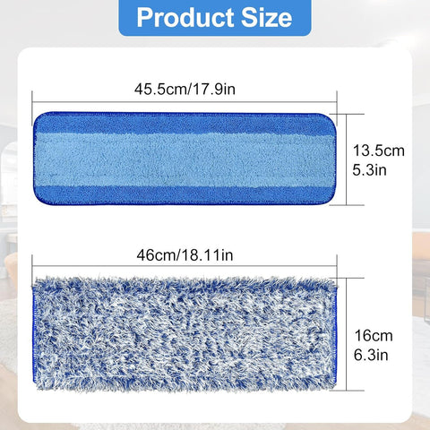 4 Pack Microiber Cleaning Pad or Bona Mop Sae or Hardwood & Hard Surace loors Dry Wet loor Cleaning - Includes 2 Microiber Cleaning Pad and 2 Dusting Pad - Microiber Mop Pads or 18Inch Mop