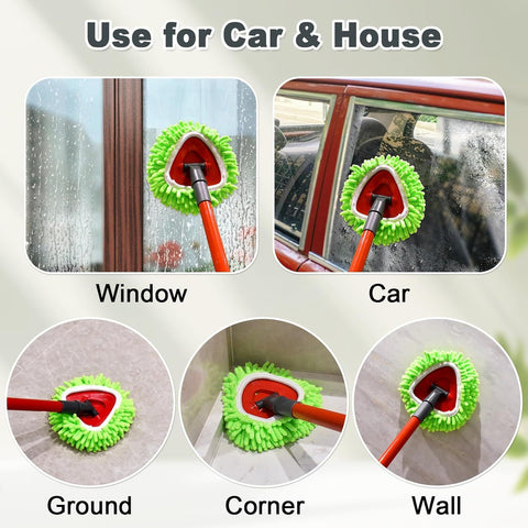 Mop Heads Replacements, 3 Pack Spin Mop Reill Replace Head or O Cedar RinseClean 2 Tank System, Microiber & Chenille, Machine Washable and Sae or Cleaning All Hard-suraced loors