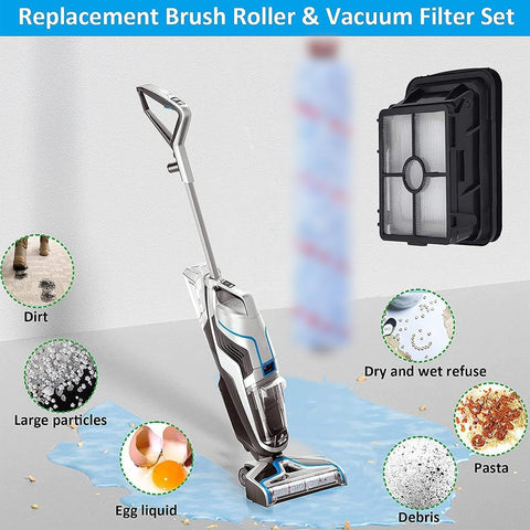 or Bissell CrossWave Vacuum Cleaner Replacement Parts 2 Pack 1868 Bissell CrossWave Multi-Surace Brush Rolls Tangle-ree+ 2 Pack 1866 Replacement Vacuum ilters Part 1608683 1608684 1613568