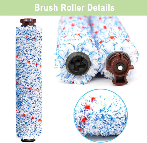8 Pack Replacement Parts Compatible with Bissell CrossWave 1785 2306 3888A Vacuum Cleaner 4 Pack Multi-Surace Brush Roll 1868 4 Pack Vacuum ilter 1866 Compare to Part 1608683 160-8683 1608684