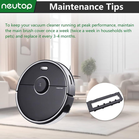 Replacement Brush Covers Guards Compatible with  S7, S7+ MaxV Plus/Ultra, Q5, Q5+, Q7 Max/Max+, Robot Vacuum Cleaners, 2-Pack