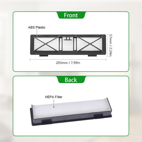Replacement Parts Compatible with Neato Botvac Connected Series D10 D9 D8 D3 D4 D5 D6 D7 and D Series D75 D80 D85 Accessories with 1 Combo Brush 2 Ultra ilter 2 Upgraded 5-arms Side Brush.