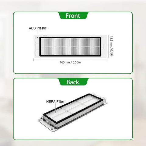 Replacement Accessories Kit Compatible with  S6 S6 Pure S5 S5 Max S4 E4 E20 E25 E35 C10 S50 Robot Vacuum Parts with 2 Main Brush 4 ilter 4 Side Brush 1 Cleaning Tool